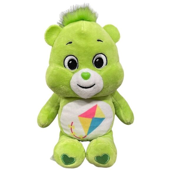 Care Bears Green Do Your Best Bear Plush 2021 Kite Belly Badge 9in - Picture 1 of 11